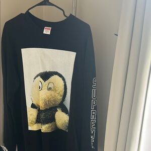 Supreme Black Long Sleeve Tee with Plush Graphic